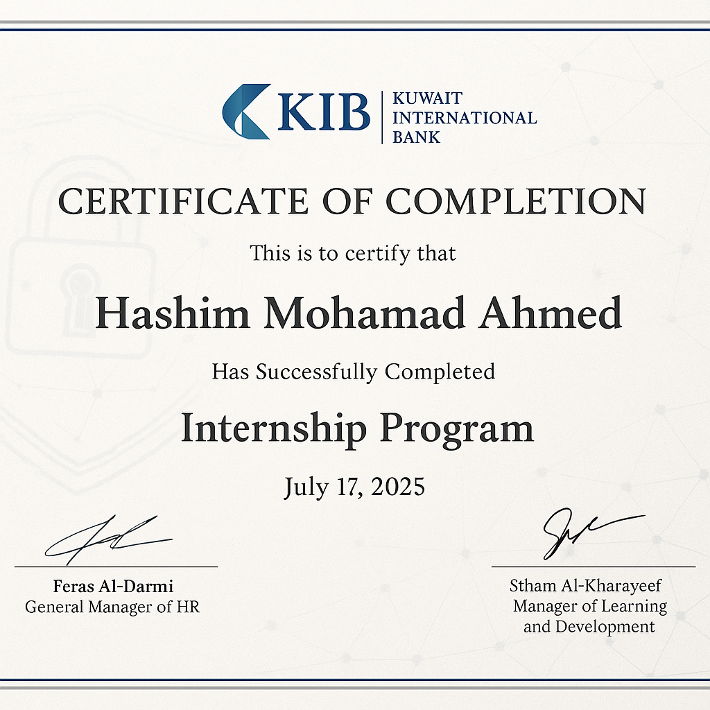 Kuwait International Bank (KIB) Certificate